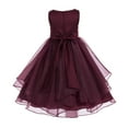 thumbnail image 2 of Ekidsbridal Asymmetric Ruffled Organza Sequin Flower Girl Dress Birthday Evening Formal Gown 012S 6, 2 of 3