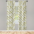 thumbnail image 5 of Ambesonne Abstract Window Curtains, Vintage Thunder Bolts, Each 28" W x 95" L, Yellow Black White, 5 of 5
