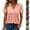 Watermelon Red, variant on Gnshining Summer T-Shirt For Women Casual V-Neck Short Sleeve Pullover Shirts Pleated Tunic Tops Dressy Going Out Tops Loose Blouse