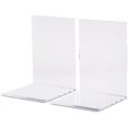 thumbnail image 1 of Juego de 2 sujetalibros de acrílico transparente con antideslizante, para dormitorio, oficina, escuela y oficina (4 pares) TUNC Sencillez, 1 of 5