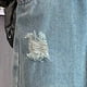 thumbnail image 4 of Pantalones vaqueros largos para niña, de verano, desgastados, de color liso, largos, holgados, rectos, anchos, informales, para exteriores, 4 of 6