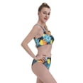 thumbnail image 4 of Pofeuu Sunflowers Print Womens Bathing Suits Modest High Waisted Bikini Sets Cute Halter 2 Piece Swim Suit, 4 of 7