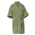 thumbnail image 1 of Bata De Baño 100% Algodón Absorbente, Extra Suave con Bolsillos Laterales y Cinturón - Unisex y Unitalla-Verde, 1 of 1