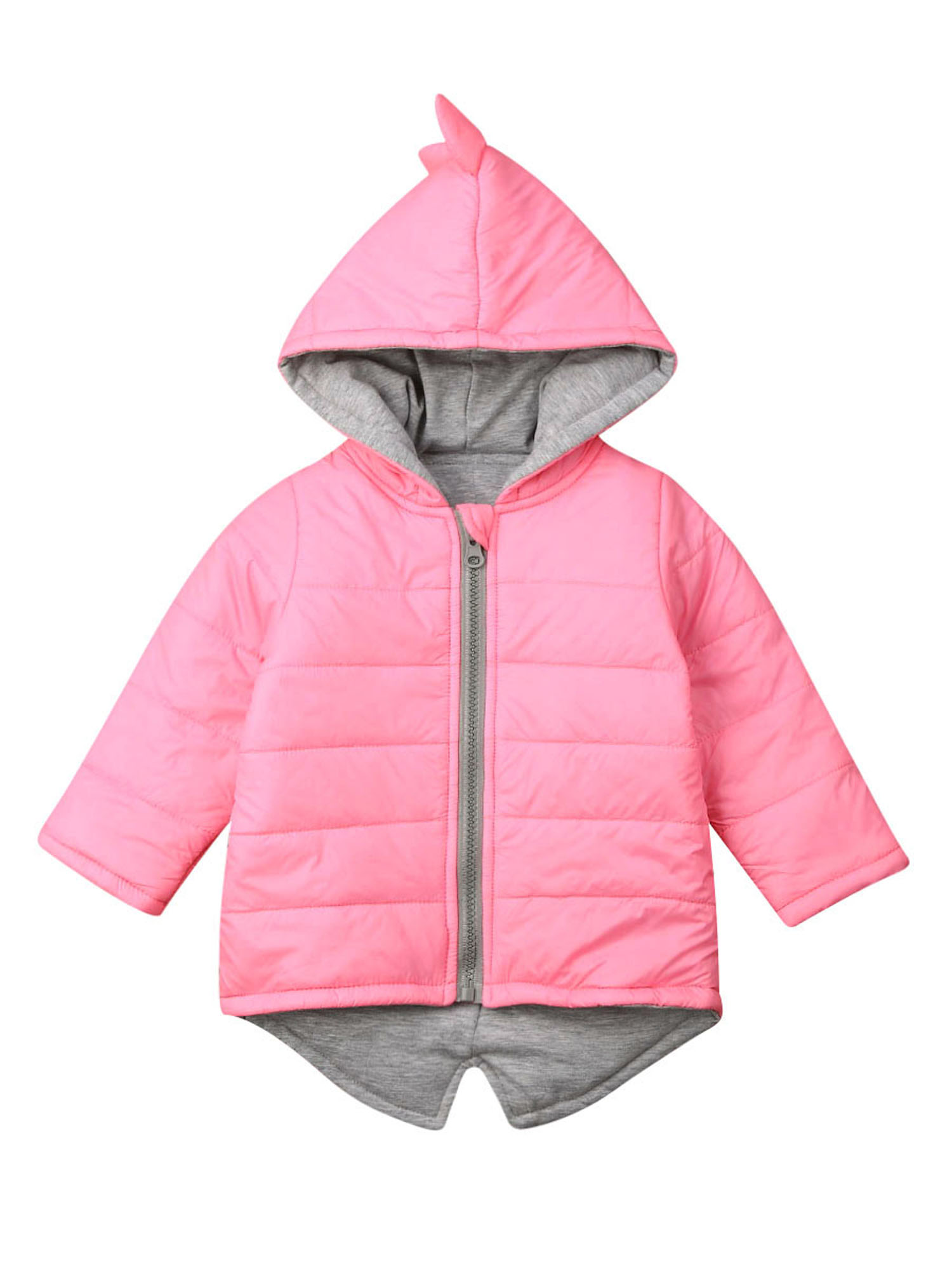 Toddler Baby Boys Girls Coat Long Sleeve Hooded Padded Jacket Winter Warm Light Puffer Jacket Outwear - image 1 of 6