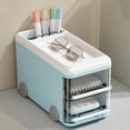 thumbnail image 4 of Vrorvz Plastic Desk Storage Box with Drawer for Office Bathroom Dresser Vanity Organizer Home Sundries Compact Space Saving Solution for Cosmetics and Supplies Organizer, 4 of 8