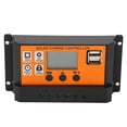thumbnail image 1 of Controlador de carga solar con pantalla LCD y gestión de 3 etapas, regulador de carga para baterías de litio ácidas, 12 V, 24 V, 20 A, 1 of 14