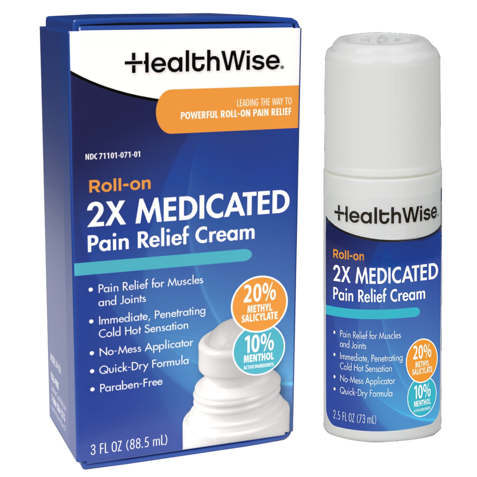 HealthWise Pain Relief Cream Quick-Dry Formula