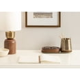 thumbnail image 2 of Kate and Laurel Koni Modern Three-Piece Tabletop Organization Set, 12 x 5 x 5, Walnut Brown and Antique Brass, Wood and Metal Organizational Set for Home Office or Entryway Decor, 2 of 9