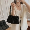 thumbnail image 3 of Adecuado para viajes diarios y citas. Bolso de mano de PU, bolso de nube plisado simple de moda., 3 of 5