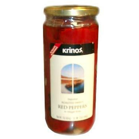Italian Sweet Peppers - Roasted Sweet Red Peppers, Imported (Krinos) 1lb