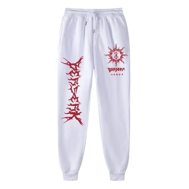 Pantalones de chándal con estampado de Anime Berserk para hombres, pantalones de Joggers atléticos, pantalones de forro polar casuales con bolsillos, disfraz de Cosplay, primavera y otoño