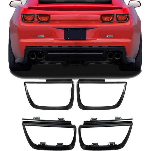 labwork 4 PCS Tail Light Bezel Covers Replacement for 2010-2013 Chevy Camaro LT LS SS Glossy Black 92199773 92199774