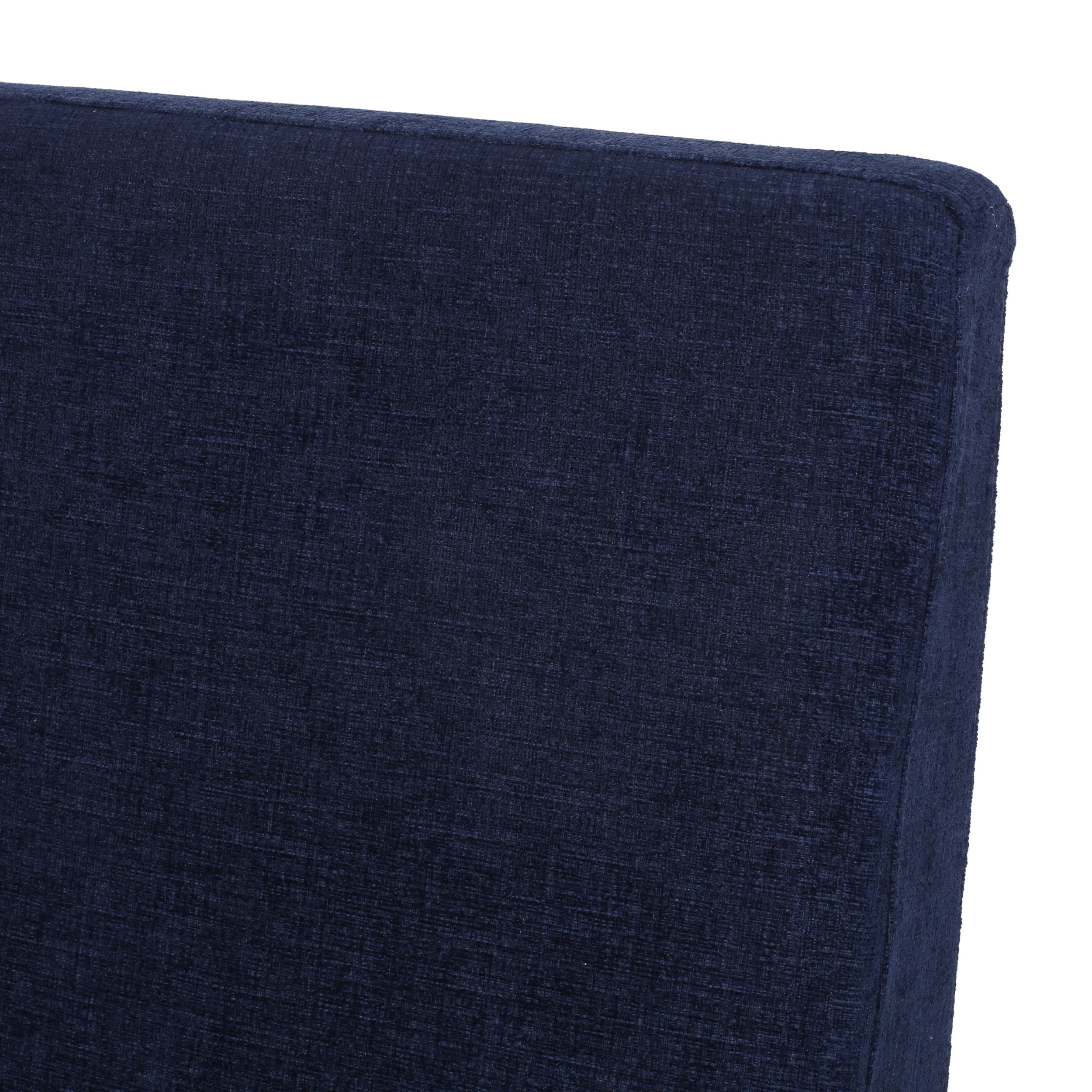 Noble House Andrea Fabric Pushback Recliner, Navy Blue and Brown