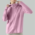 thumbnail image 2 of Upf Clothing Women Sun Shirt Women's Ice Silk Protective Hooded Sunscreen Jacket Pure Color Lightweight Breathable For Summer Outdoors, 2 of 4