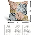 thumbnail image 5 of Blue Orange Yellow Pillow Covers 18x18 Set of 2 Fall Colored Art Dot Decorative Throw Pillows Trendy Print Outdoor Pillowcase Holiday Seasonal Cushion Cover Linen Pillow Case Decor for Sofa Couch Bed, 5 of 6