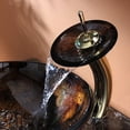 thumbnail image 6 of KRAUS Pluto Glass Vessel Sink in Brown with Pop-Up Drain and Mounting Ring in Oil Rubbed Bronze, 6 of 7