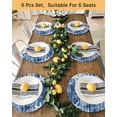 thumbnail image 4 of 13 Inch Round Placemats Set of 4, Navy Blue Coastal Non Slip Heat Insulation PP Table Mats, Summer Beach Nautical Starfish Coral Vintage Washable Place Mats for Kitchen Dining Party Table Decor, 4 of 7