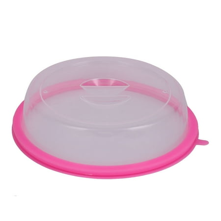 Covered Vegetable Bowl Lid - Restaurant Plastic Fresh Food Vegetable Fruit Storage Bowl Plate Lid Cover Pink