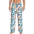 thumbnail image 2 of Kdxio Block Dinosaur Print Men's Sleep Pajama Pant Lounge Pants with Pockets, 2 of 8