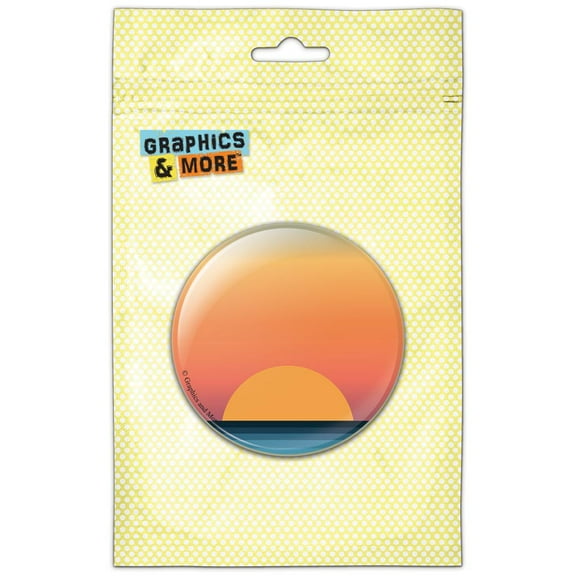 Ombre Sunset Ocean Romantic Beautiful Sea Pinback Button Pin Badge