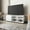 White, variant on Melamine - coated particle board | Fits large - screen TV in modern living area | Organizes books, electronics and decor