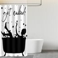 thumbnail image 5 of Get Naked Shower Curtain Black White Funny Quote Simple Fun Letters Print Shower Curtain for Bathroom Decor Set with 12 Hooks 72x72 Inches, 5 of 5