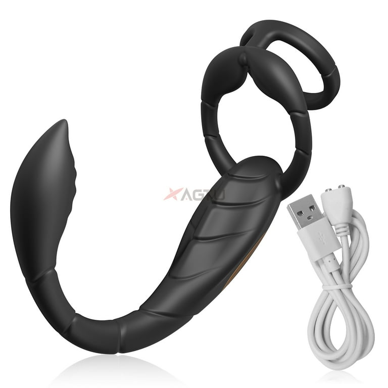 leejoy vibrating penis ring with mini prostate massager Plugged Silicone Cock Ring Prostate Massager and Stimulator – Lynk main image 1