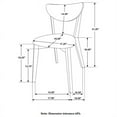 thumbnail image 4 of Coaster Chaises Malone en Bois avec Assise Rembourrée en Noyer, 4 of 4