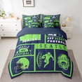 thumbnail image 3 of Erosebridal Football Comforter Set Twin Size,Rugby Bedding Set Teens,Sports (Comforter+Fitted+Flat Sheet+2 Pillowcases+2 Throw Pillow Covers) 7 Pieces Bed Set, 3 of 5