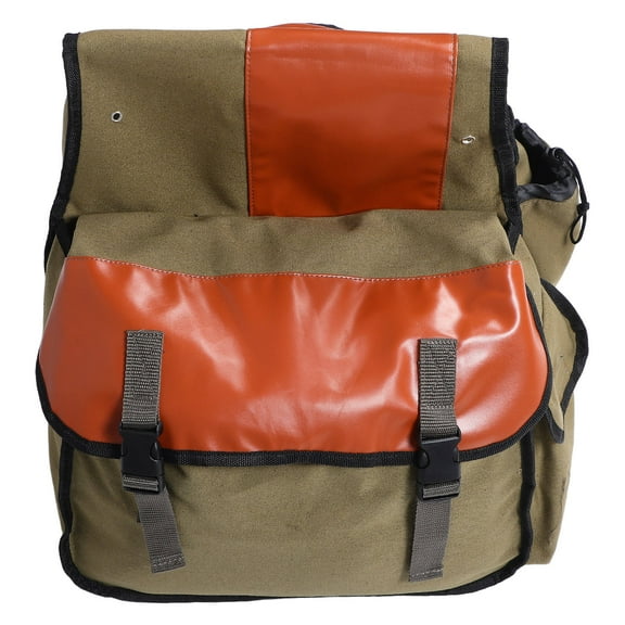 WORGEOUS  Universal Hard Saddle Bag Motorcycle Seat Tail Travel Khaki