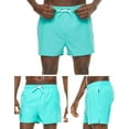 thumbnail image 3 of QPNGRP Mens 5 inch Beach Shorts Swim Trunks Stretch Running Shorts Quick Dry Swim Shorts with Zipper Pockets Grassgreen 32, 3 of 6