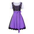thumbnail image 3 of Disfraz de criada de cerveza alemana, vestido Dirndl del Oktoberfest bávaro, top y delantal, 3 of 3