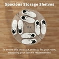 thumbnail image 7 of 5 Tier Rotating Shoe Rack Tower, 16 Pair Shoe Organizer for Closet, Gray, 43.6" x 23.6" x 23.6", 7 of 7