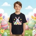 thumbnail image 5 of ZXLBBD Easter Kids Short Sleeve Graphic T Shirt for Girls Boys Fashion Outdoor Holiday Tee Top Relaxed Fit Casual School Wear, 5 of 7