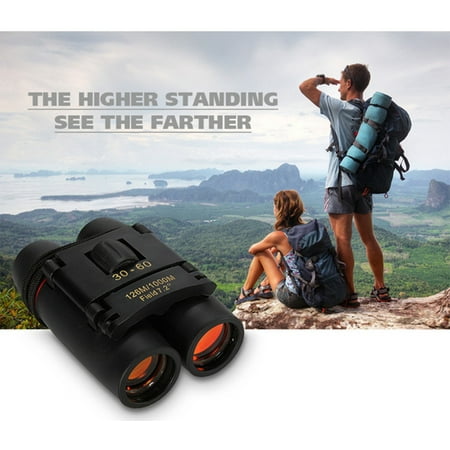 30x60 Folding Binoculars Telescope Day And Night Vision w/ Strip&Bag 126m/1000m Portable For Outdoor Camping Hiking
