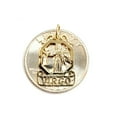 thumbnail image 4 of New 14k yellow Gold Virgo zodiac sign Pendant charm astrology fine jewelry 1.2g, 4 of 12
