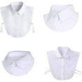 thumbnail image 2 of Camicover Fake Collar Detachable Half Shirt False Collar Solid Color Pointed Doll Peter Pan Blouse Dickey for Women Favors, 2 of 6