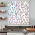 thumbnail image 4 of Colorful Butterflies Sheer Curtains 96" Long, Spring Modern Abstract Gradient Animals Light Filering Curtains, Privacy Drapes Simi Floor to Veiling Curtain for Living Room Large Window Treatment, 4 of 9
