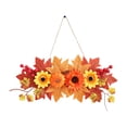 thumbnail image 2 of Fall Wall Hanging Decor, Halloween Thanksgiving Floral Pendant, Artificial Pumpkin Sunflower Maple Leaf Decoration, Door Entrance Hanging Ornament, Autumn Home Decor, 2 of 6