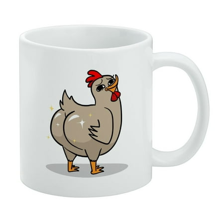 

Guess What Chicken Butt Funny White Mug