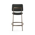 thumbnail image 4 of Amisco Sullivan 26 in. Counter Stool - Black Polyester / Bronze Metal, 4 of 9