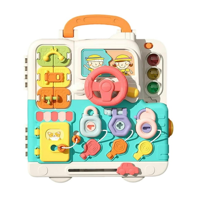 tablero ocupado,Tablero de actividades Montessori,juguete sensorial didáctico,Pizarra interactiva para niños pequeños de 1 a 3 años,juguetes de viaje con luz,Juguete musical para