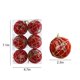 thumbnail image 3 of Hengsof - Juego de 6 bolas navideñas de 6 cm, bolas artificiales irrompibles para colgar en el árbol de Navidad, para decoración de interiores, fiestas navideñas, 3 of 7