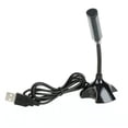 thumbnail image 1 of Microphone USB de Bureau pour Ordinateur Portable Mini Microphone Tube Flexible Col Réglable Micro PC Noir, 1 of 9