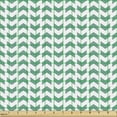 thumbnail image 2 of Ambesonne Chevron Fabric by the Yard Upholstery, Abstract Zigzag Tribal, 1 Yard, Teal White, 2 of 5