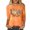 AB195 Orange, variant on Halloween 3/4 Sleeve T Shirts For Womens Pumpkin Print Crewneck Graphic Tops Comfortable Ladies Halloween Theme Party Tees Shirts Brown Size S