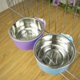 thumbnail image 4 of Comedero para mascotas Cuenco Dispensador de agua Jaula para alimentos Cuenco Ahorro de espacio 2 colores - Azul Yinane Alimentador de perro de mascota, 4 of 8
