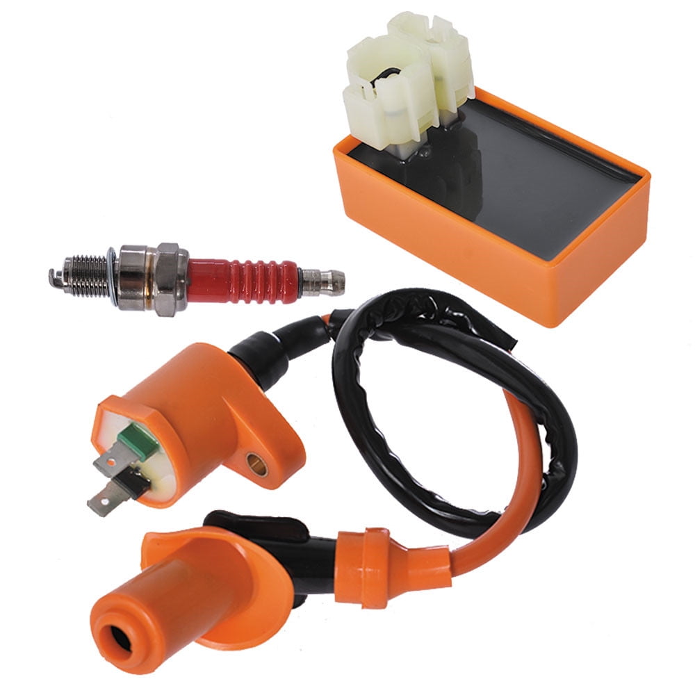 Racing Ignition Coil Spark Plug CDI Box Fit for GY6 50cc 125cc 150cc