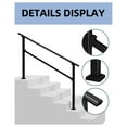 thumbnail image 5 of Outdoor Handrail for Steps, 2/3/4/5/6 Step Stair Handrail, Deck Staircase Handrails with Adjustable Height, Outdoor Handrail Banisters with Screw Kit- DIY Installation Kit, 5 of 9