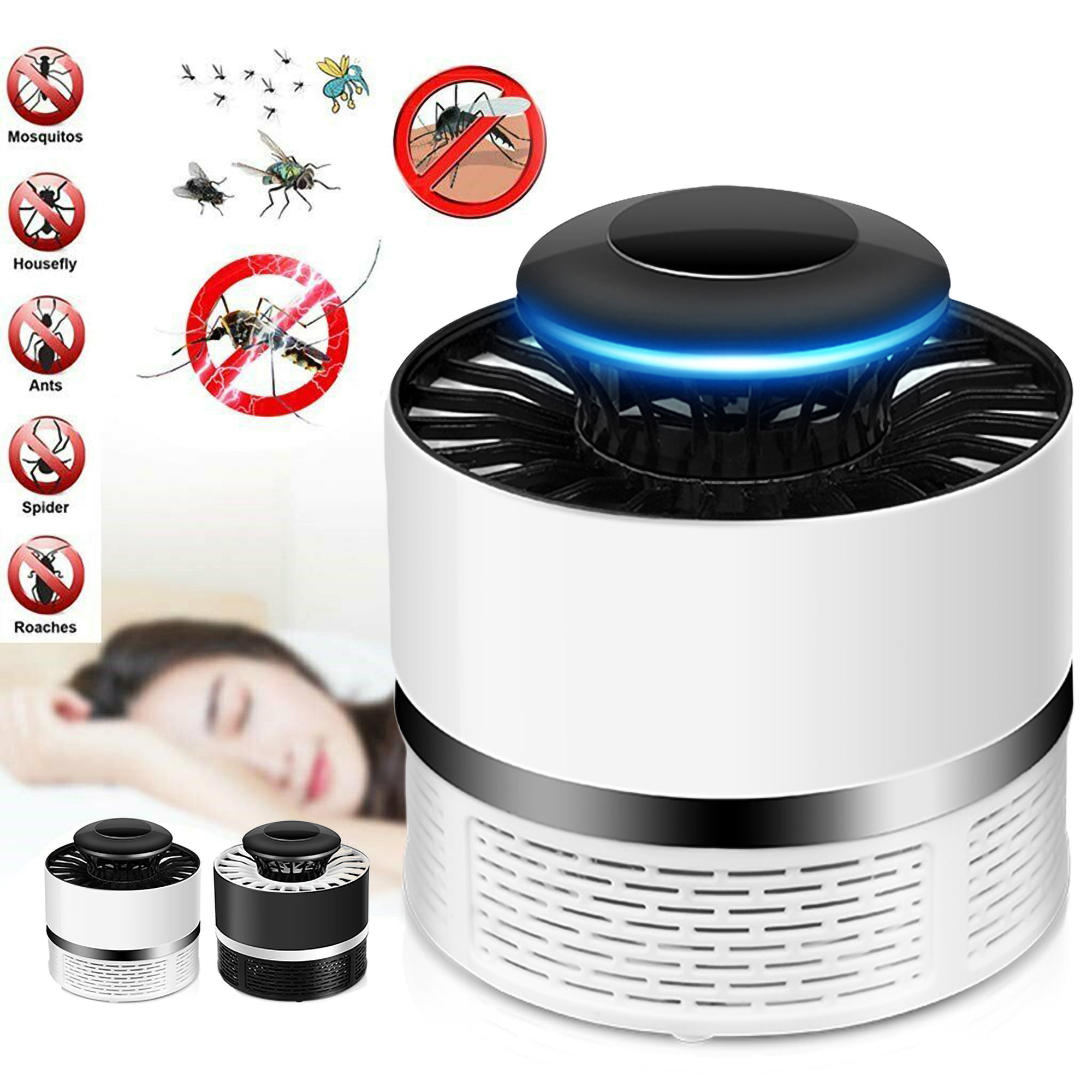 Safe Photocatalytic Mosquito Killer Lamp LED Light Insect Trap & Soundless Fan 